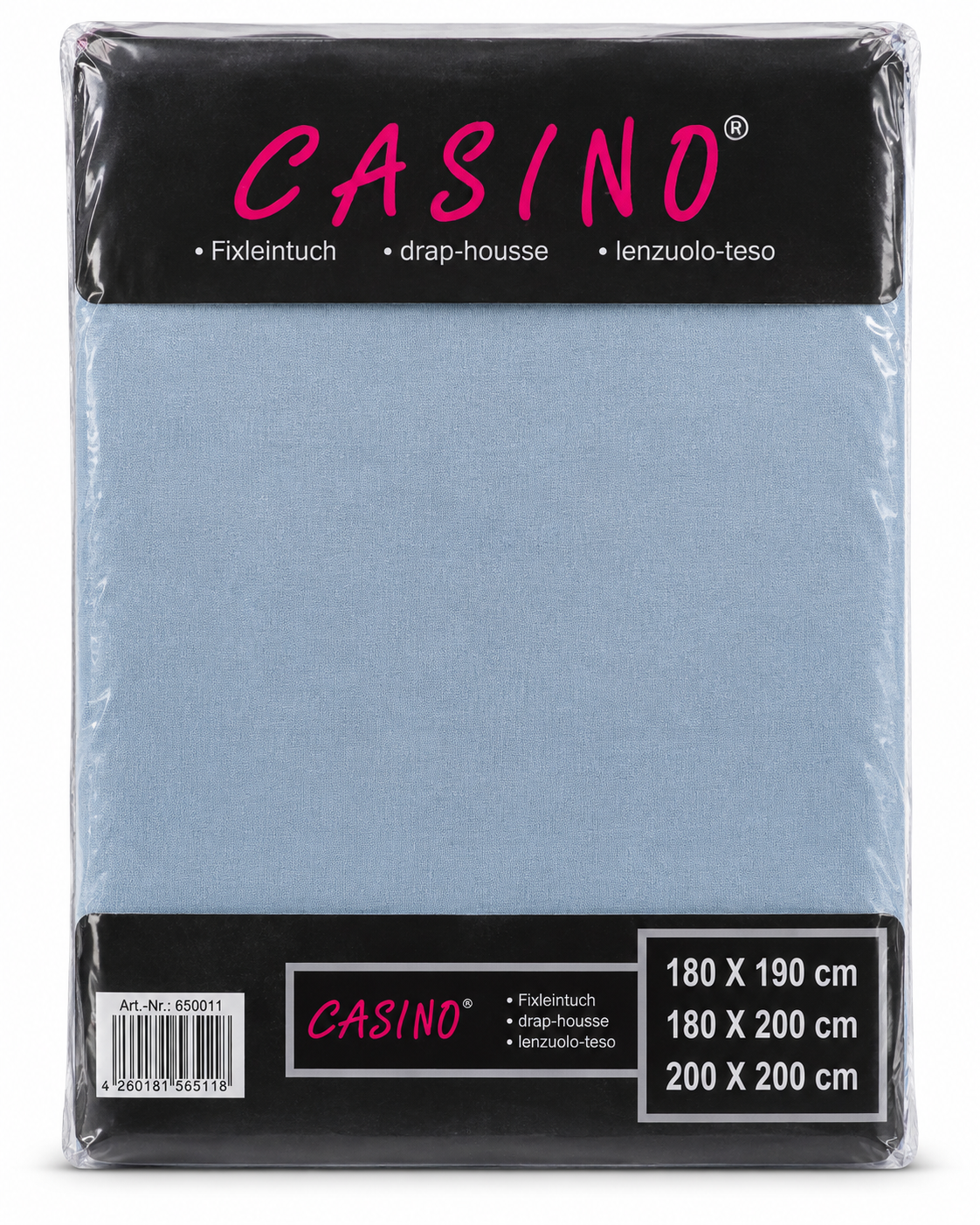 Jersey-Spannbetttuch aus Baumwolle in Verpackung – Farbe 11