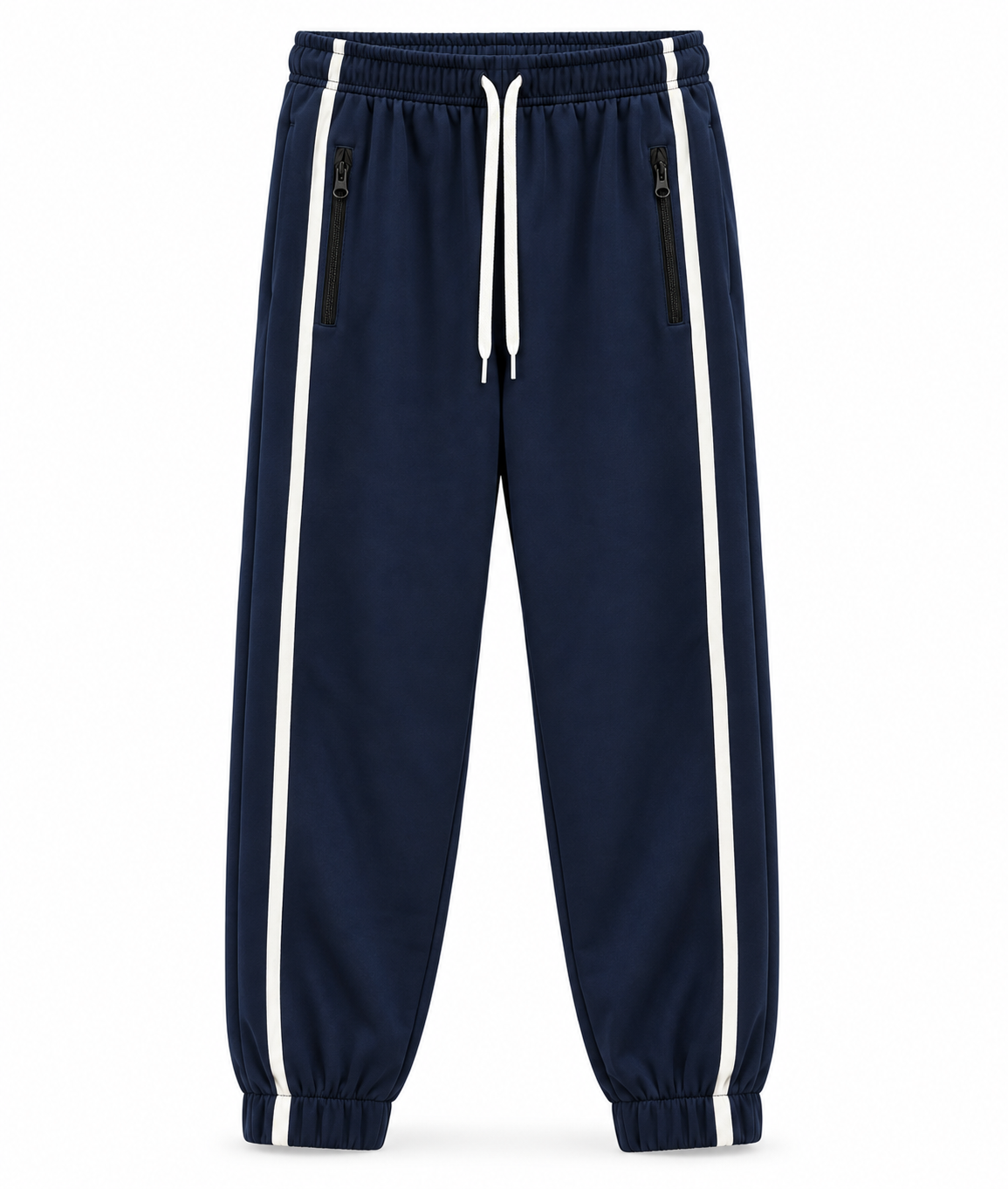 Jogginghose mit Seitenstreifen aus Terry-Fleece – Ansicht 2