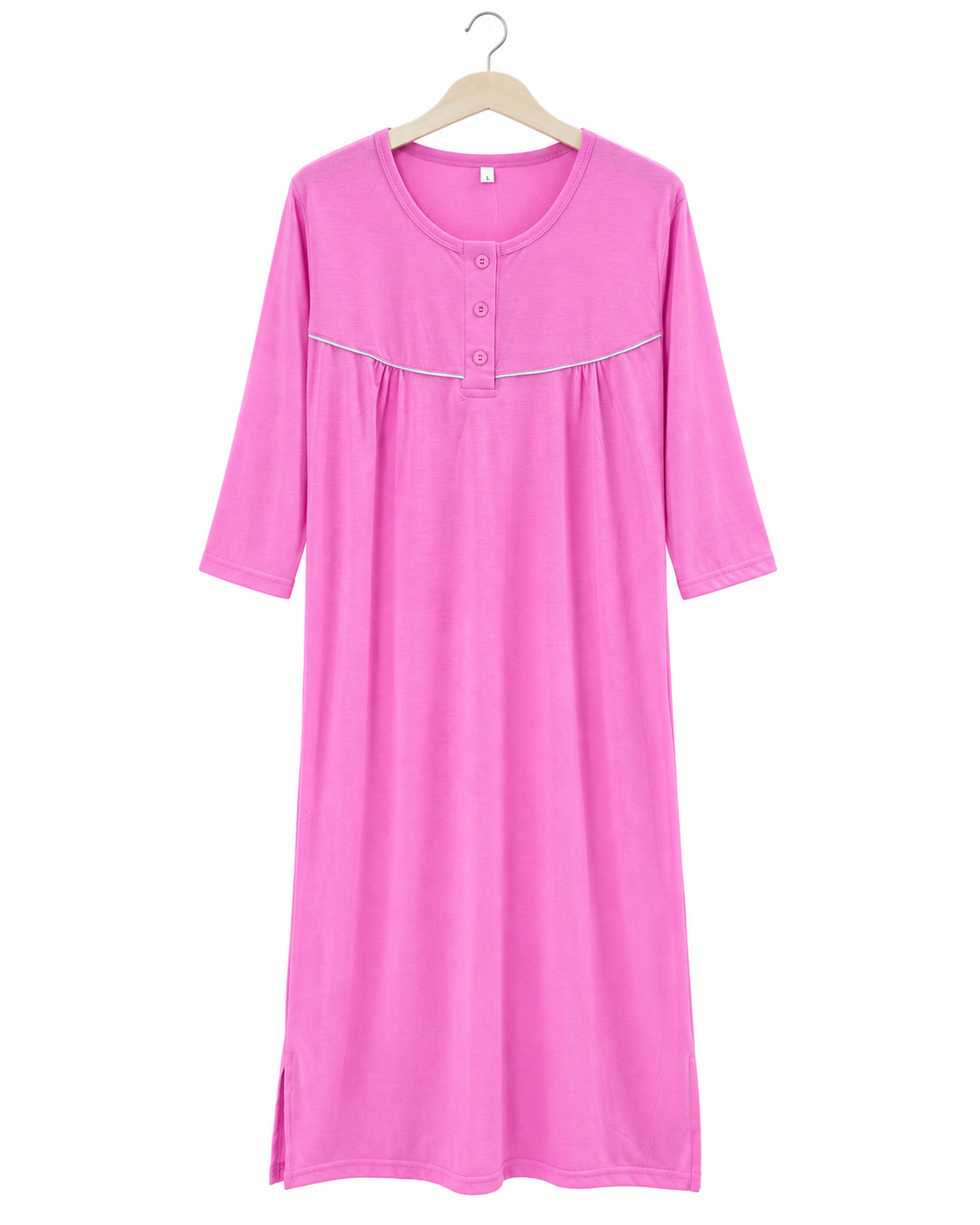 Damen Homewear in Pink mit Knopfleiste